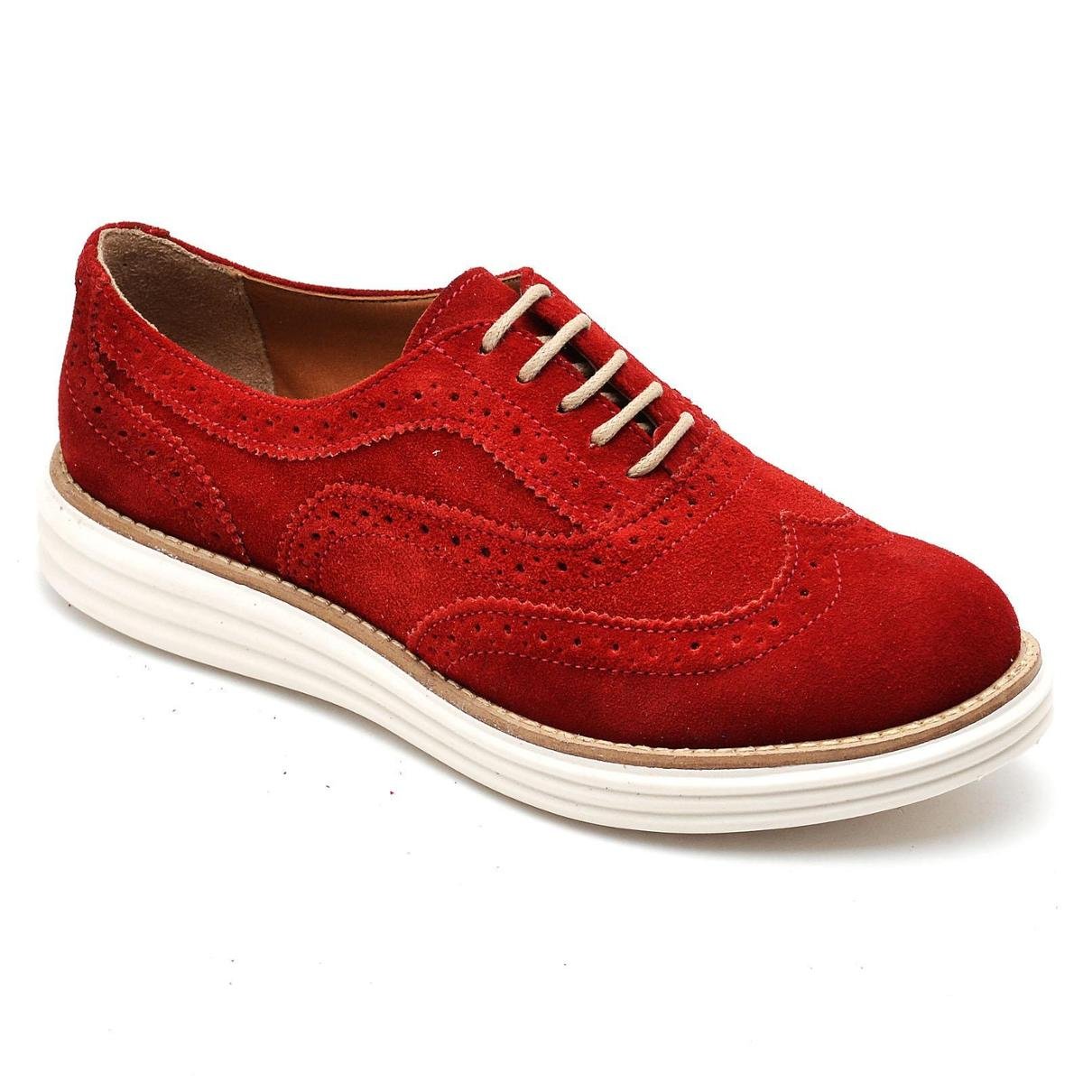 Sapato Oxford Plataforma Feminino Q\u0026A Calçados - Vermelho | Zattini